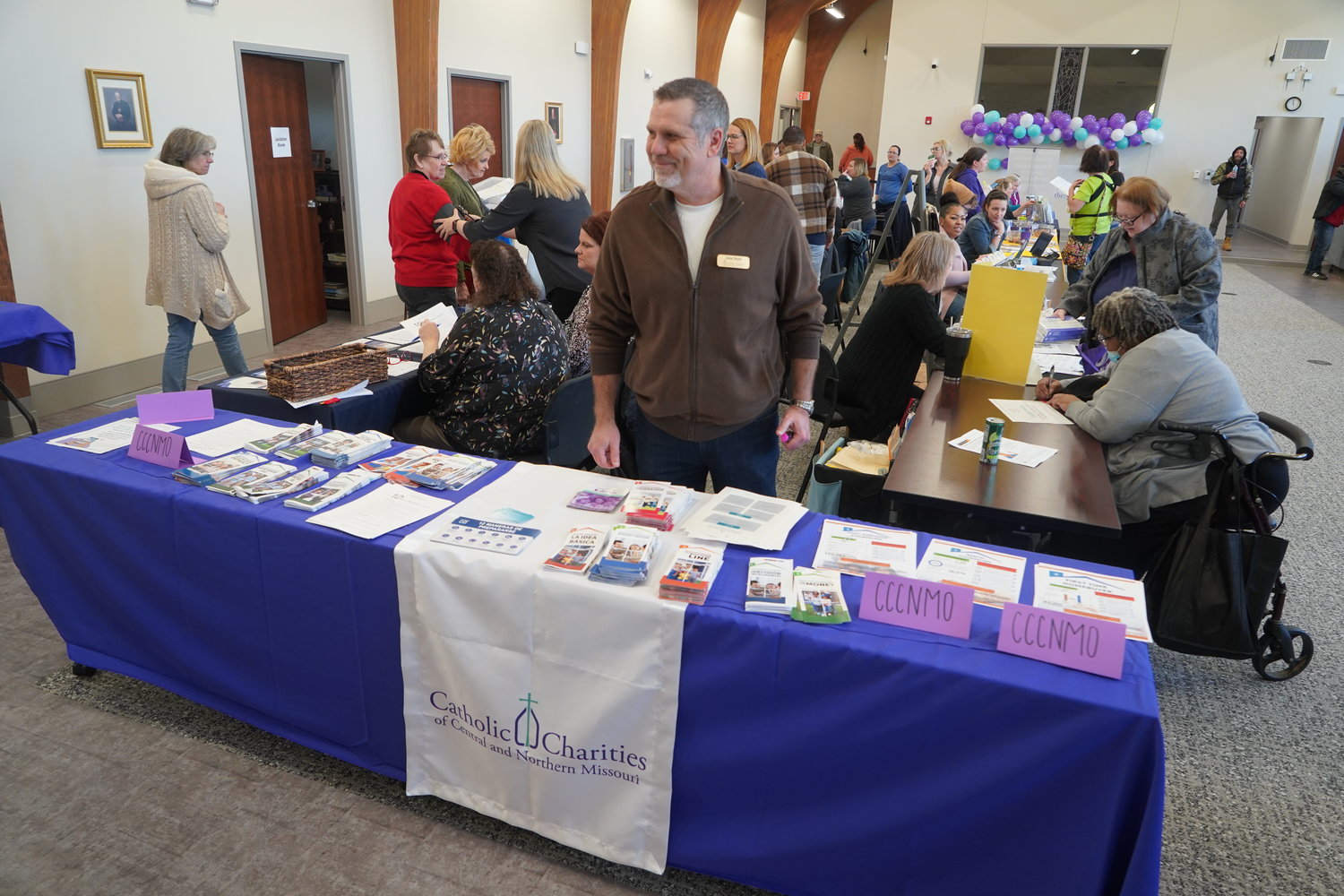 CCCNMO Mobile Resource Coordinator John Doyle staffs a table during the event.